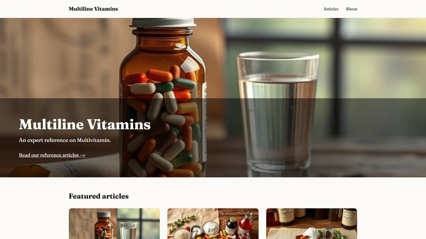 Multiline Vitamins — a website built by ProperSite